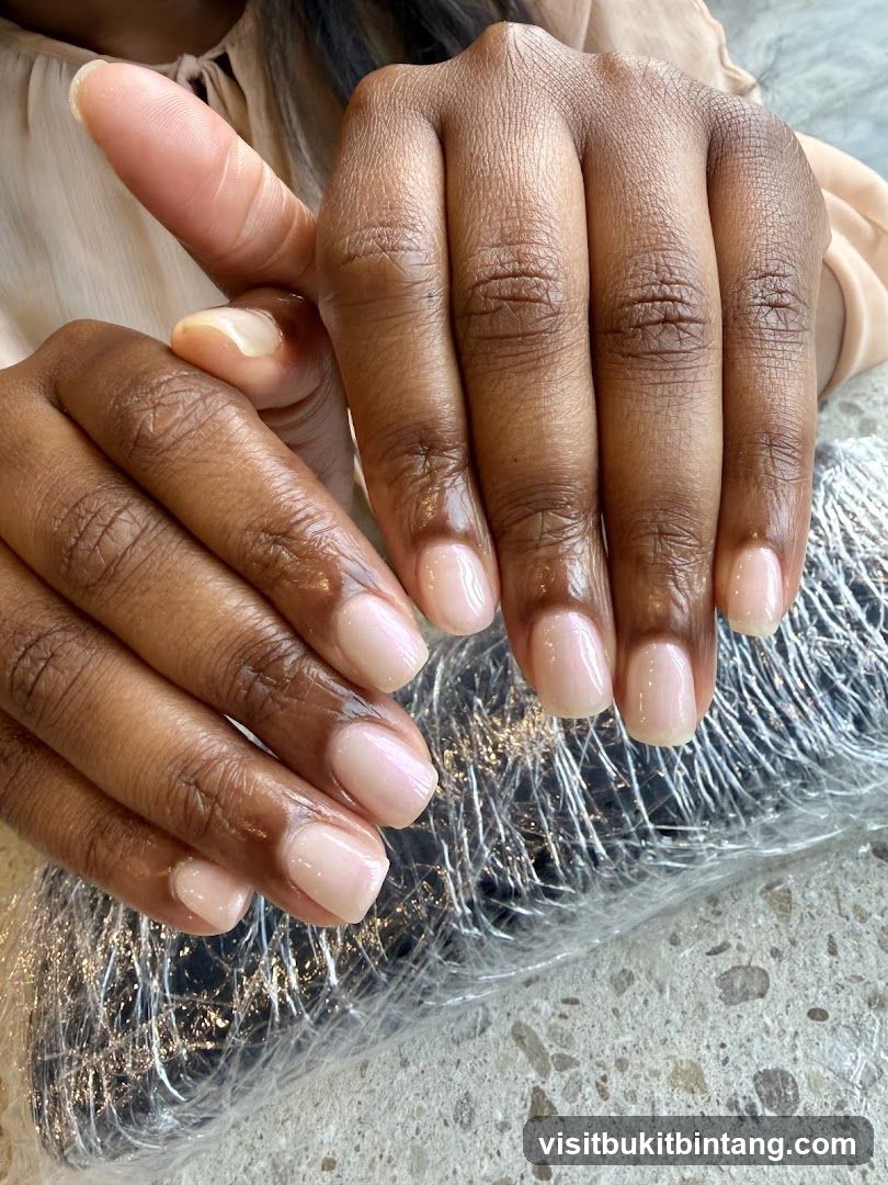 Freshly manicured nails