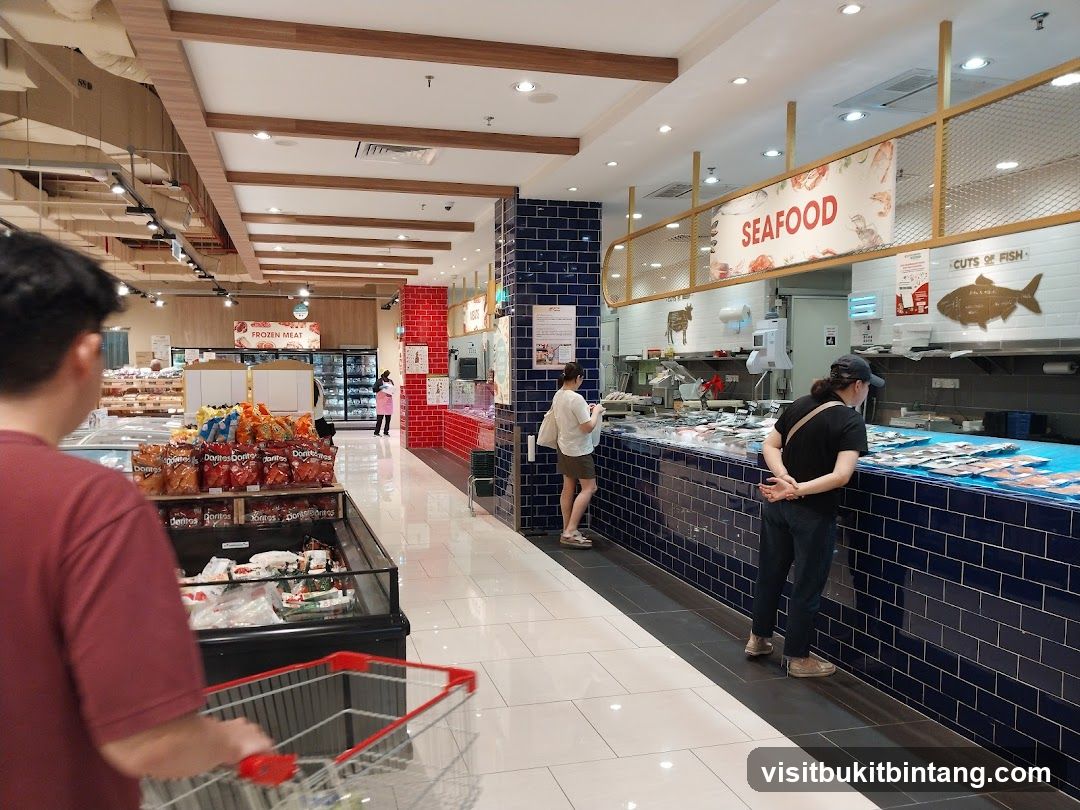 Supermarket Seafood and Meat Section