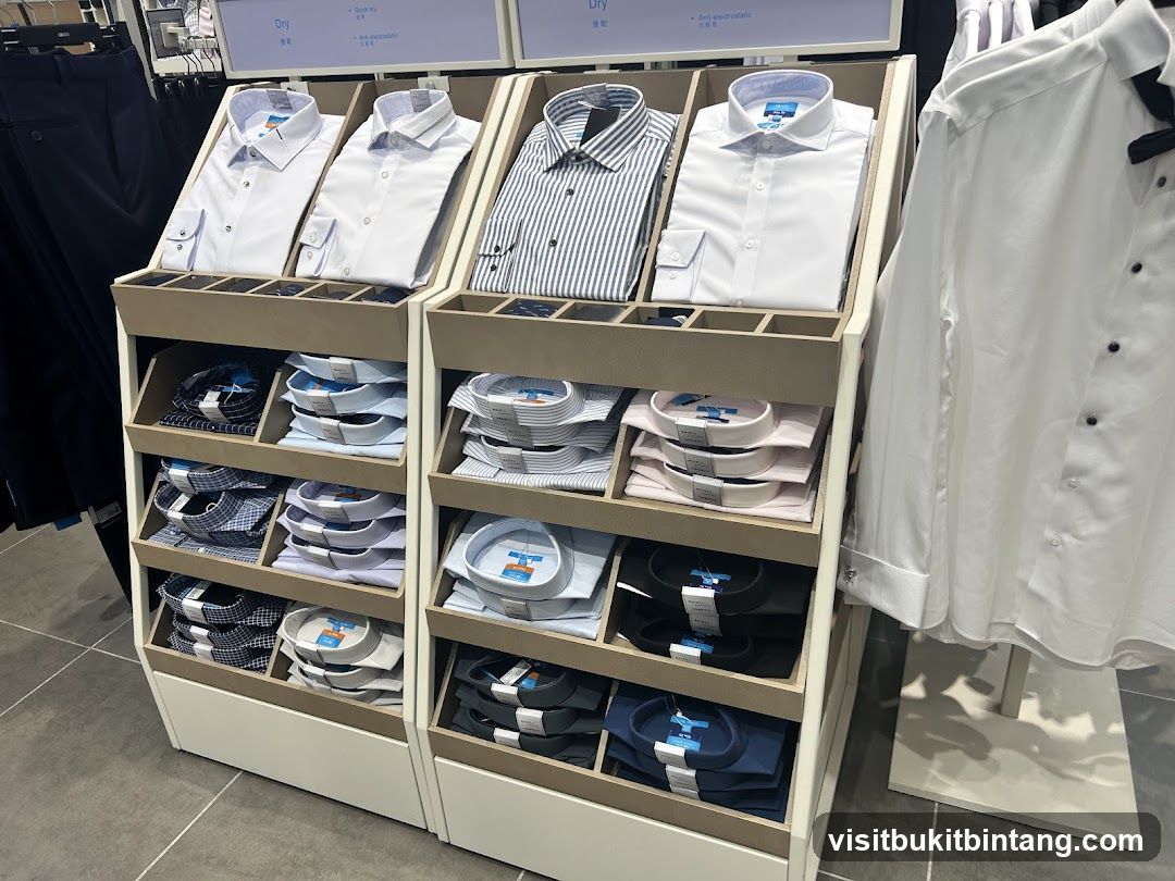 Men's Dress Shirts Display