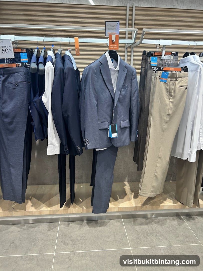 Men's Suits and Trousers Display