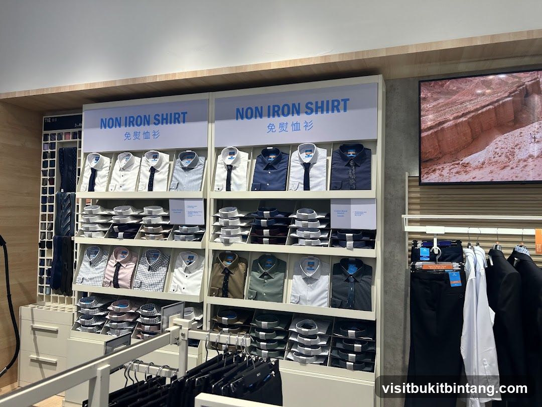 Non Iron Shirts Display