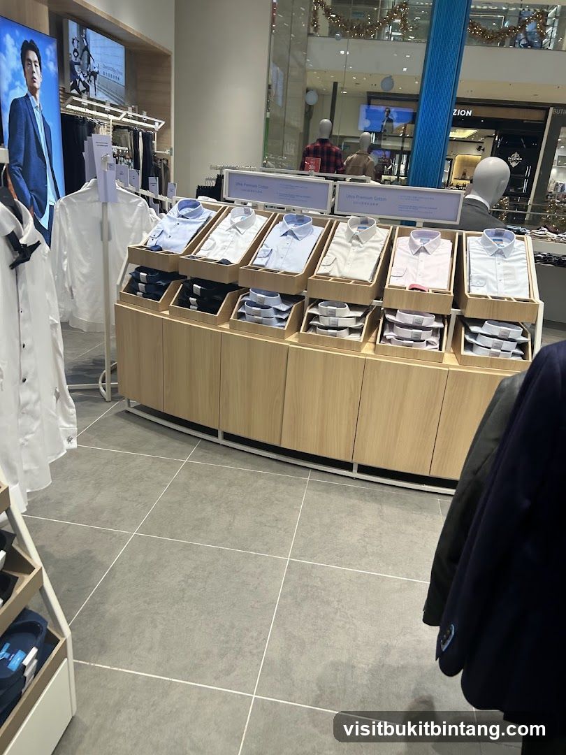 Men's Dress Shirts Display