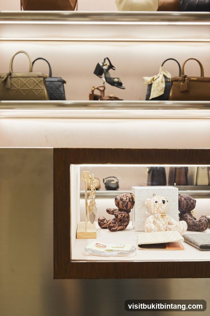 Luxury Handbags and Accessories Display