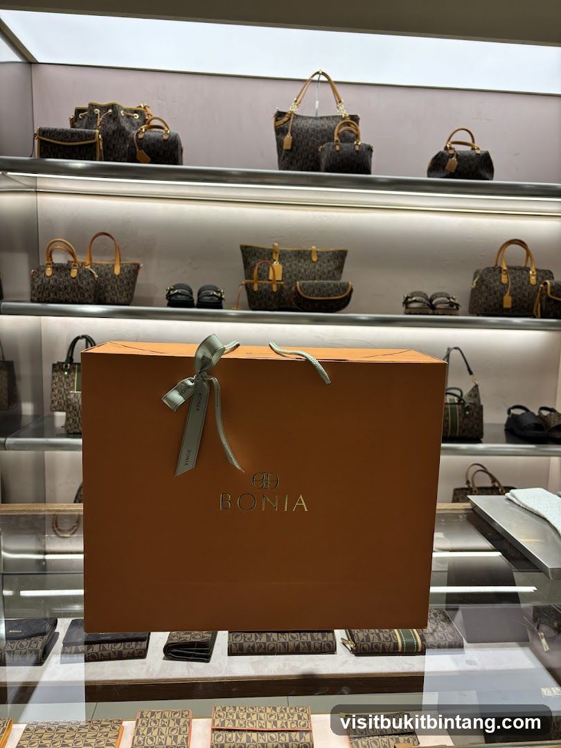 Bonia Handbags and Wallets Display