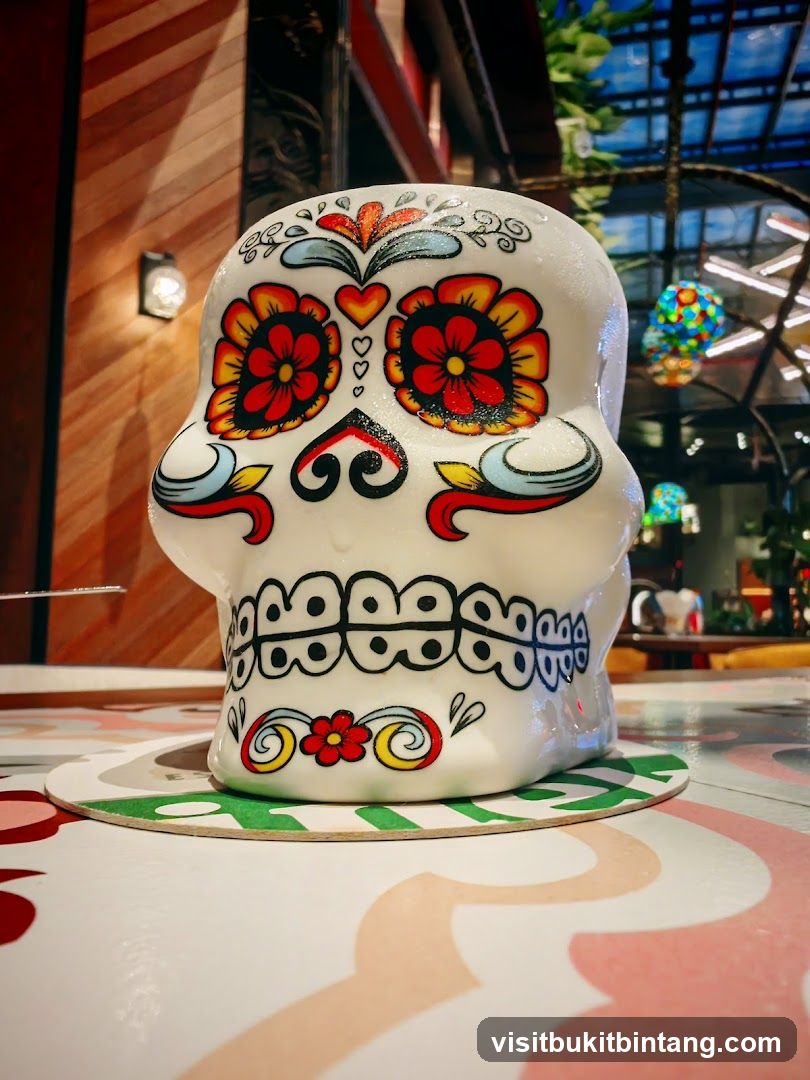 Decorated Skull on Table
