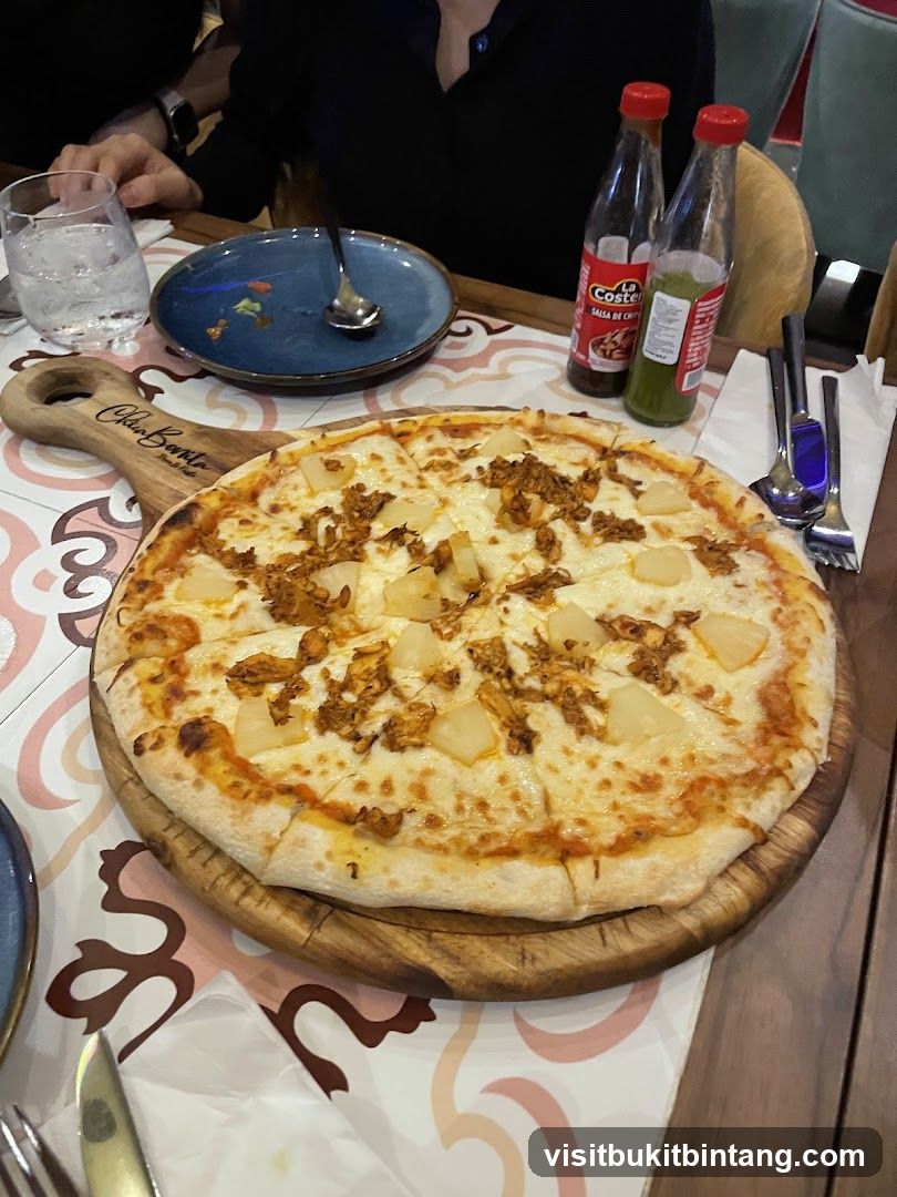 Pizza with Pineapple and Chicken