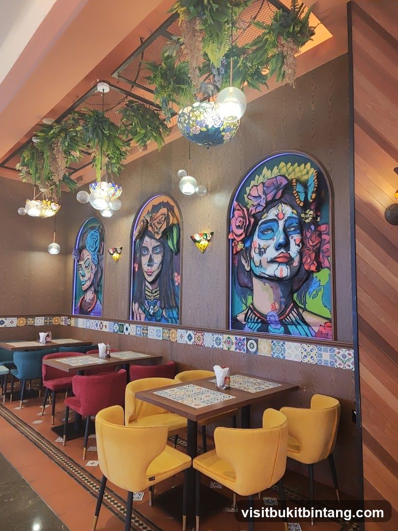 Restaurant Interior with Themed Artwork