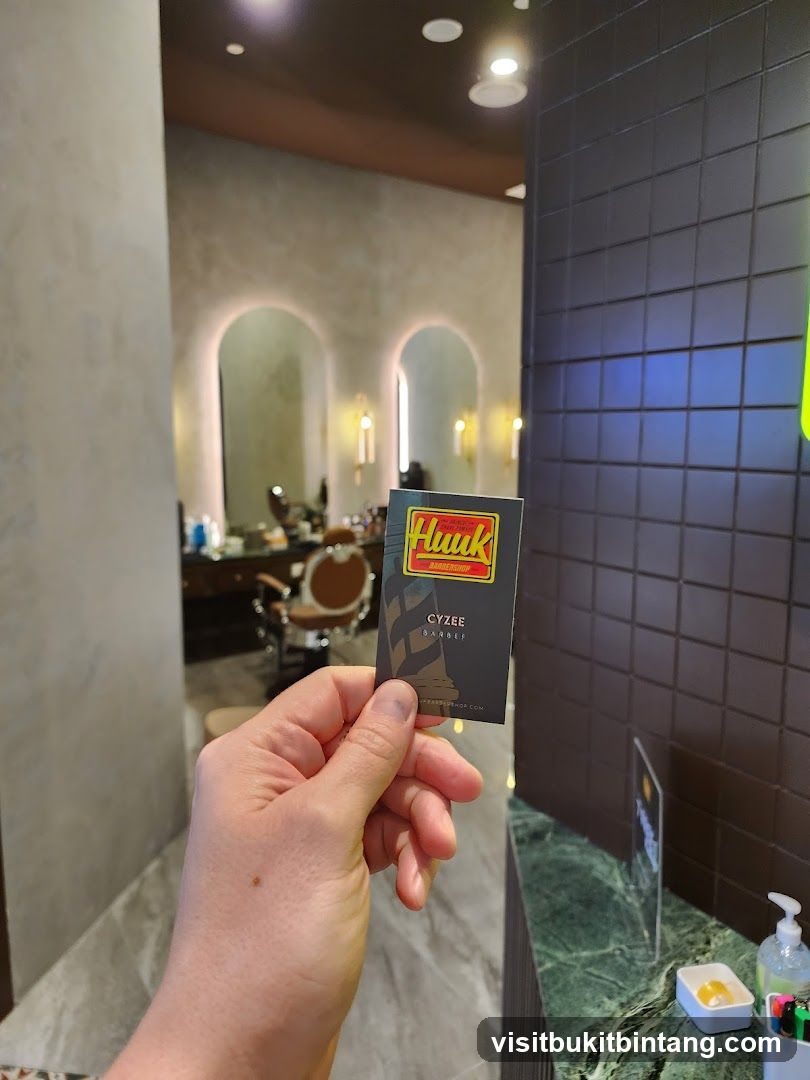 Barbershop Interior with Business Card