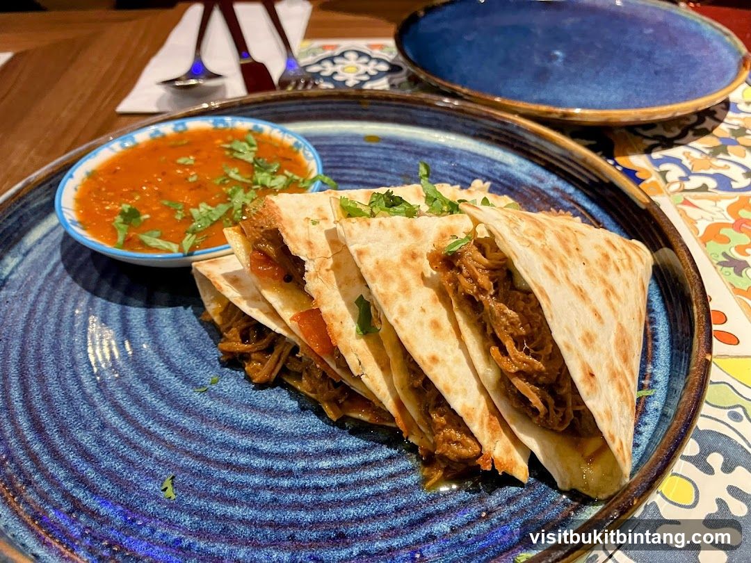 Shredded Meat Quesadillas with Salsa