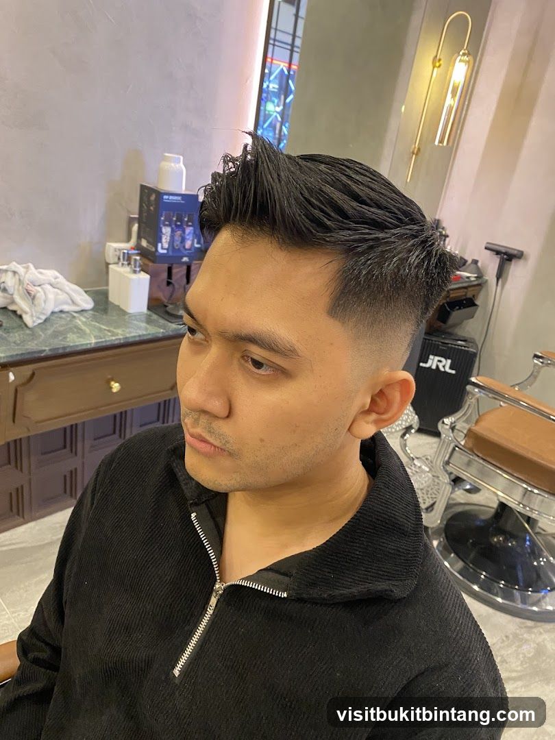 Man with a fresh haircut
