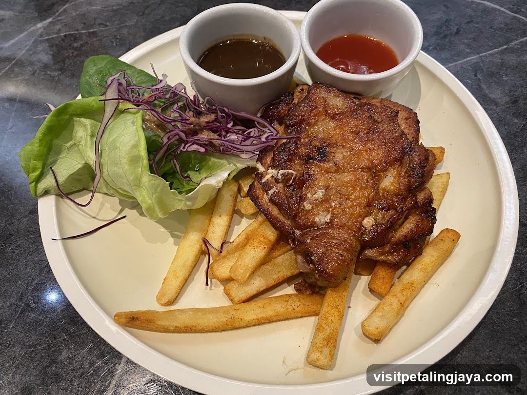 Fried Chicken with Fries and Sauces