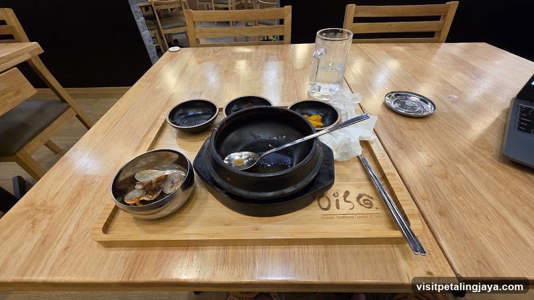 Dining Table with Korean Stone Pot Meal