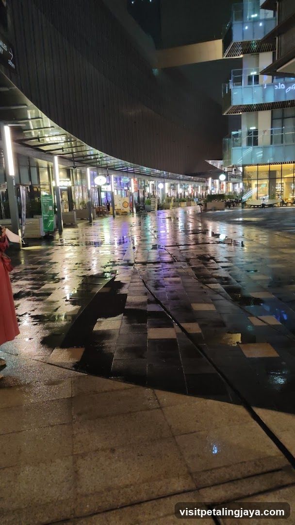 Rainy Night at Shopping Plaza