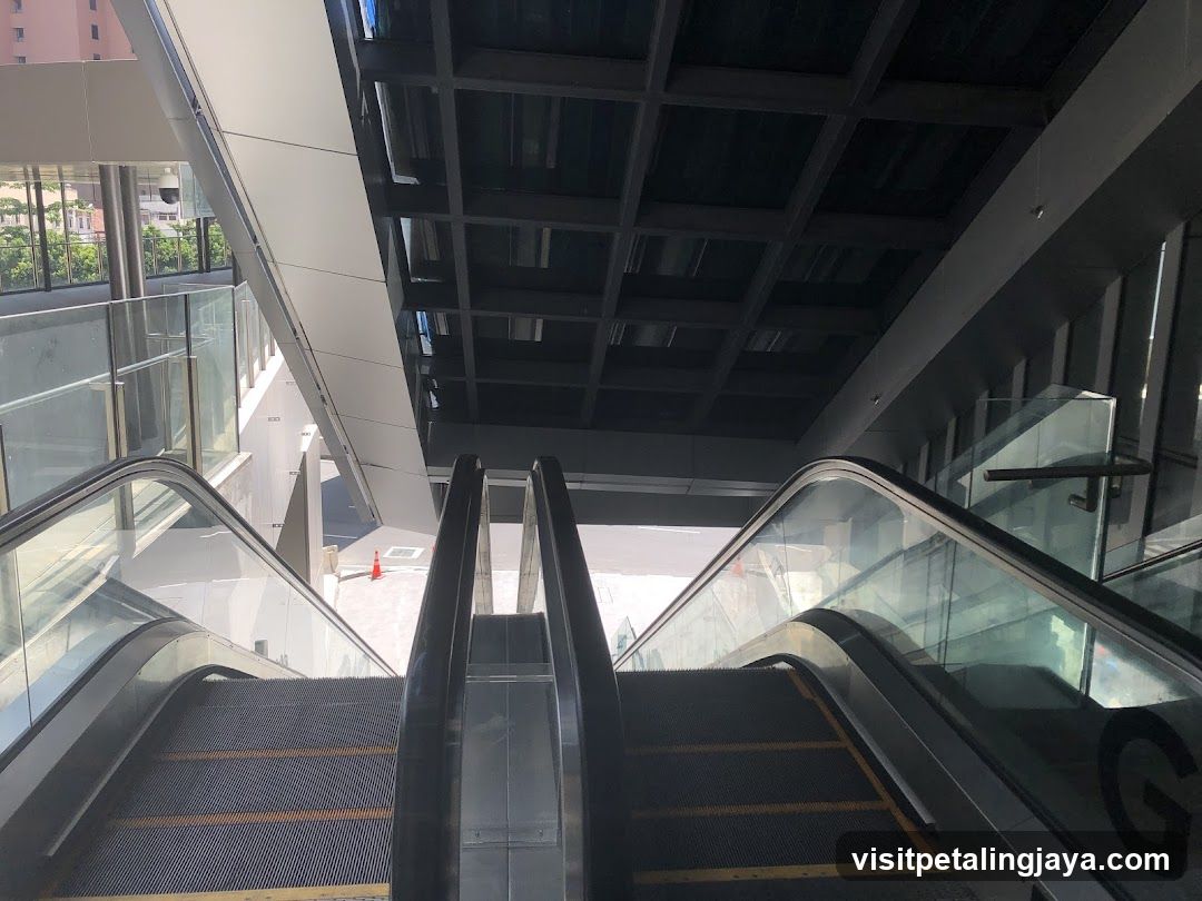 Escalator View in Modern Building