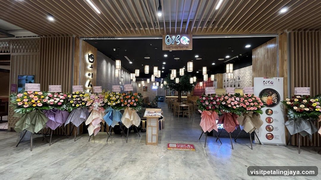 Restaurant Interior with Flower Arrangements