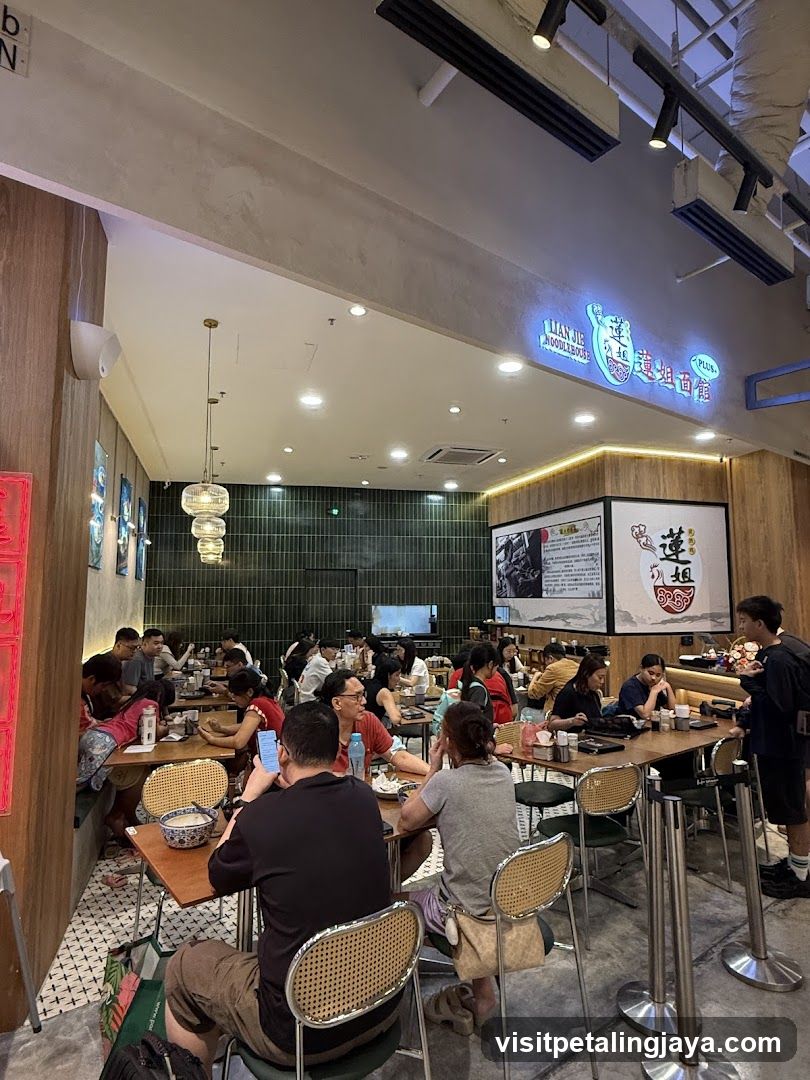 Dining Interior with Signage