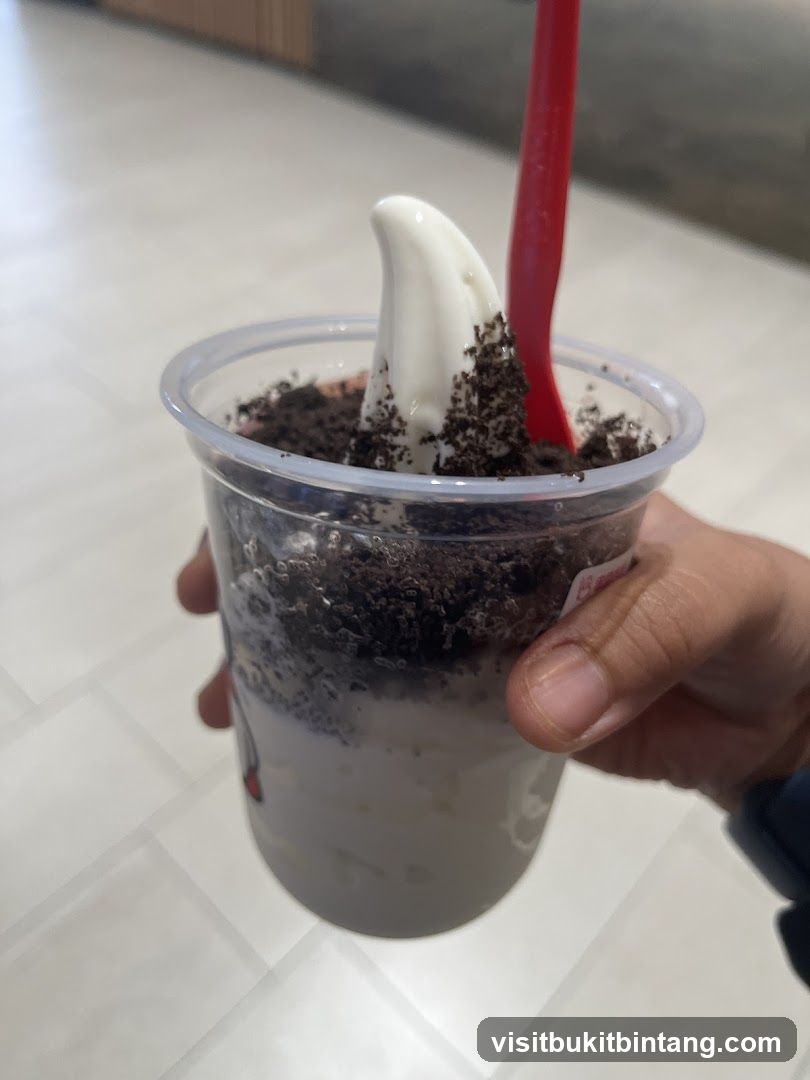 Ice Cream Sundae with Crushed Cookies