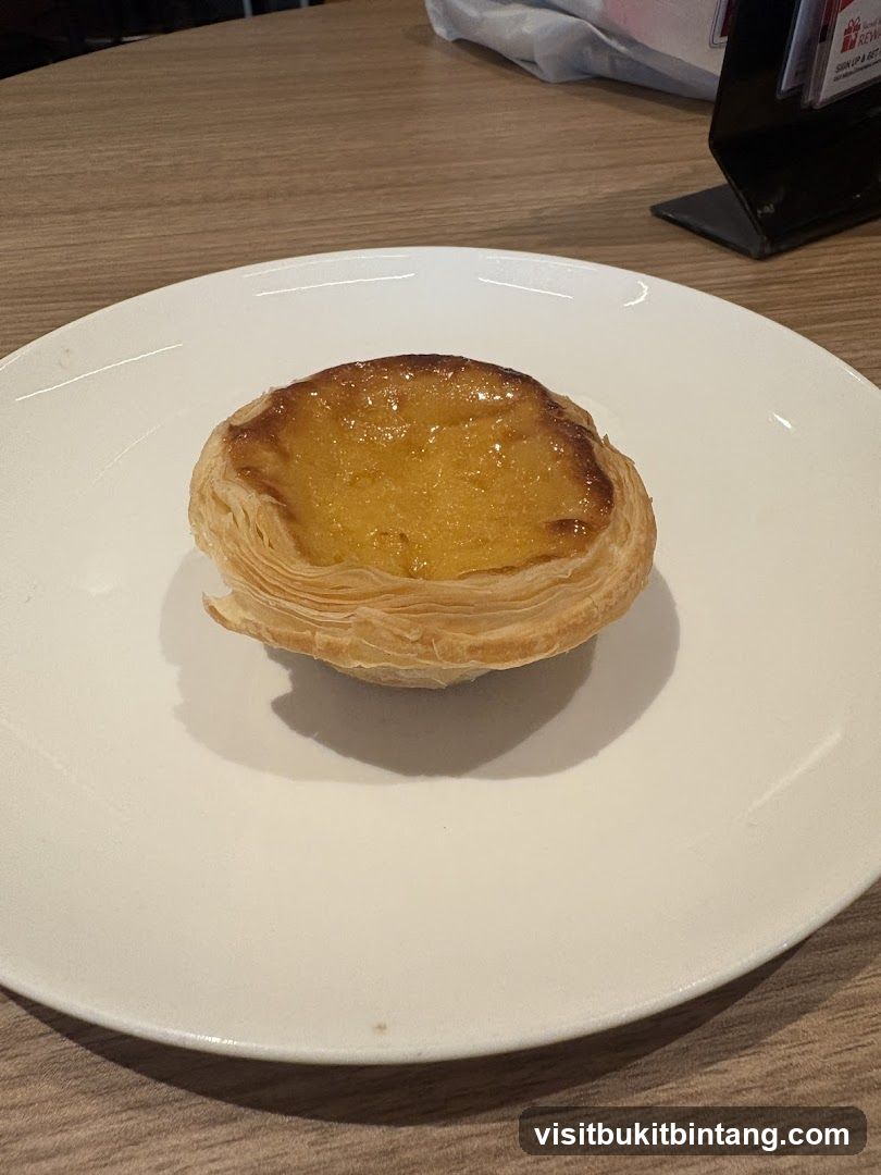 Egg Tart on a Plate