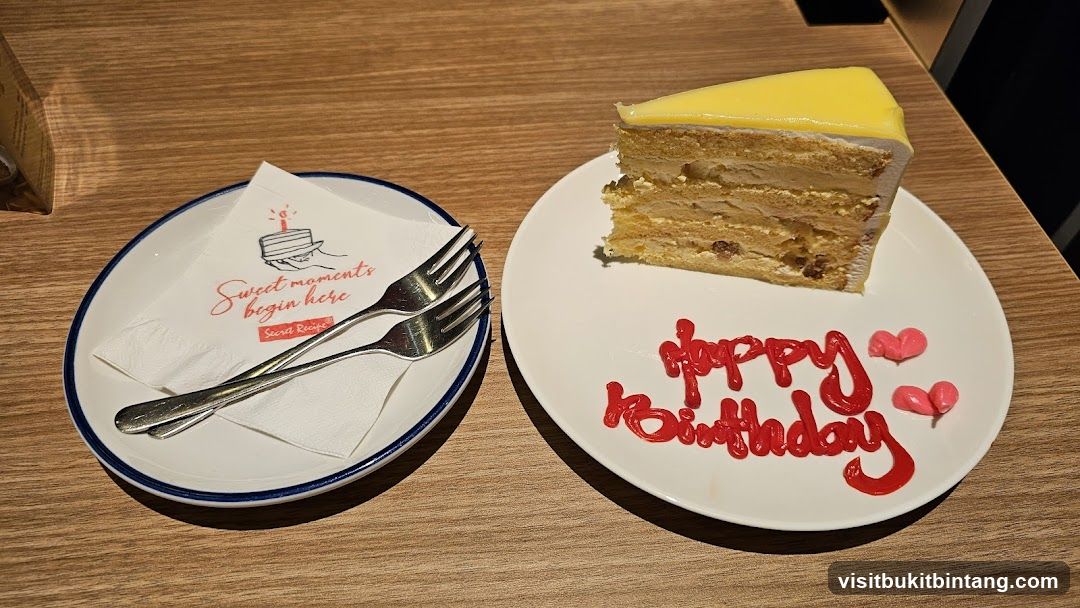 Birthday Cake Slice with "Happy Birthday" Message