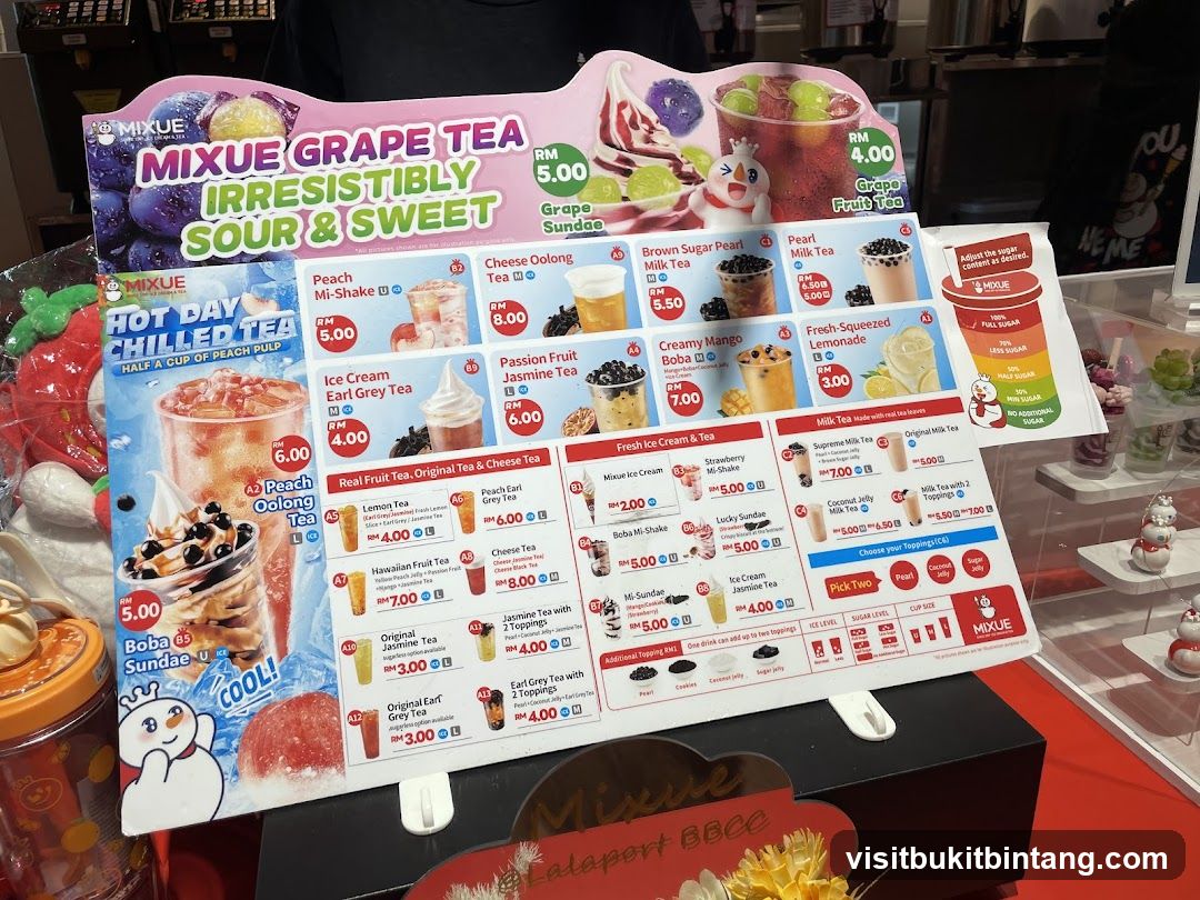 Mixue Menu
