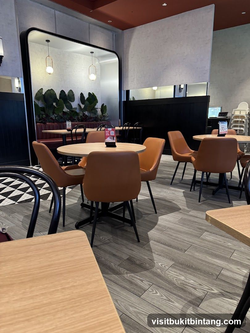 Restaurant Interior with Tables and Chairs