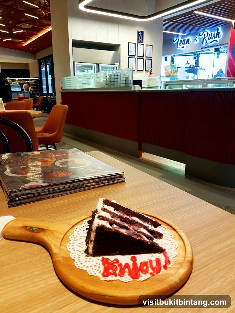 Dessert and Menu at Lean & Rush