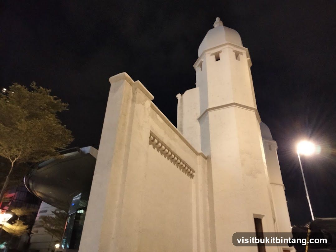 White Building with Dome at Night