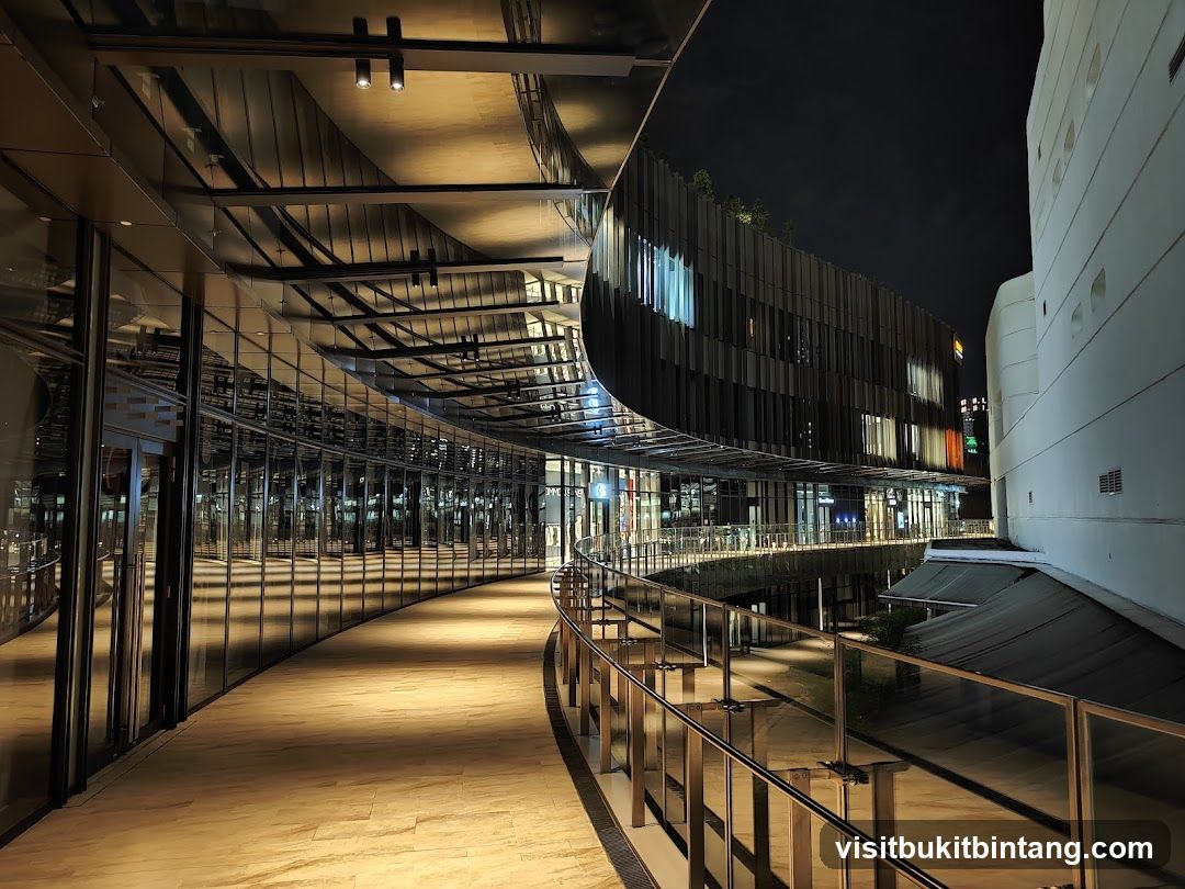 Modern Shopping Arcade at Night