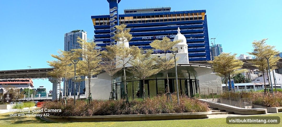 Modern Building with Dome and Trees