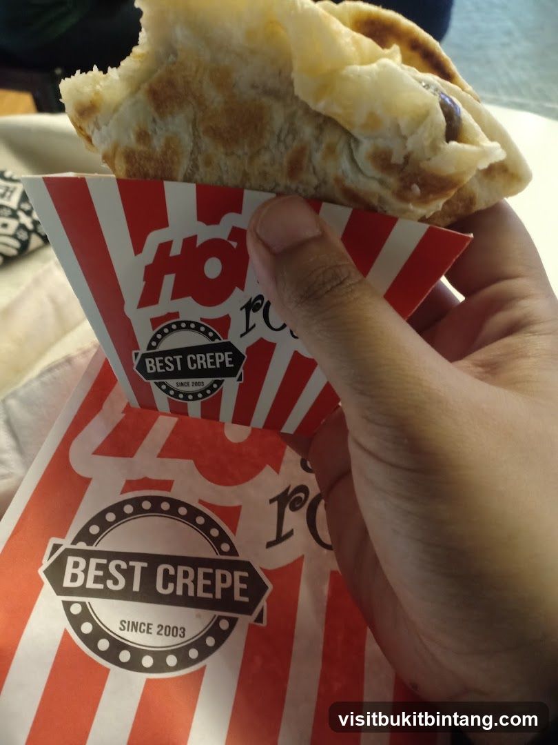 Crepe in branded packaging
