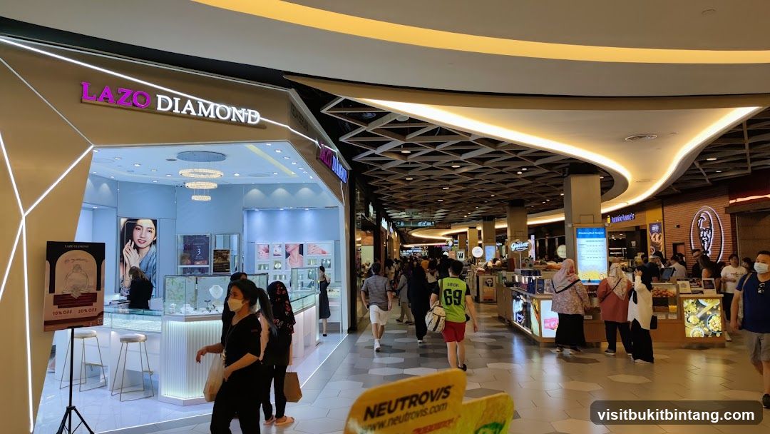 Mall Interior with Jewelry Store and Food Outlets