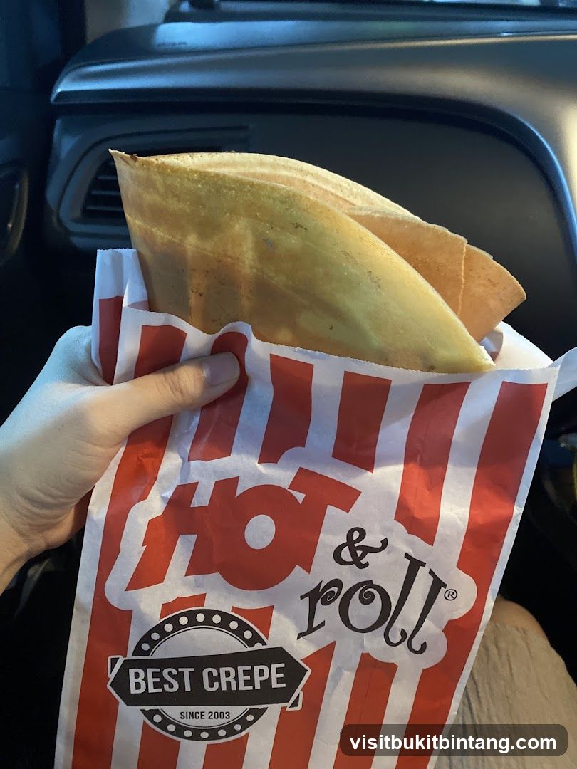 Crepe in branded bag