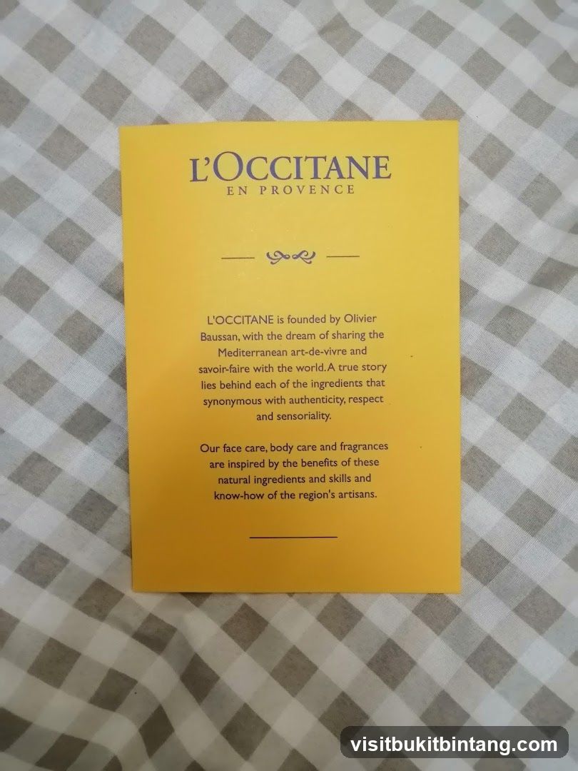 L'OCCITANE EN PROVENCE information card