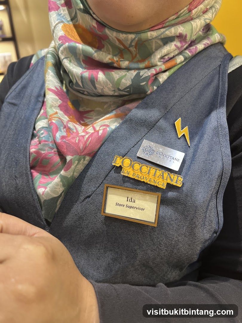 L'Occitane Store Supervisor Name Tag