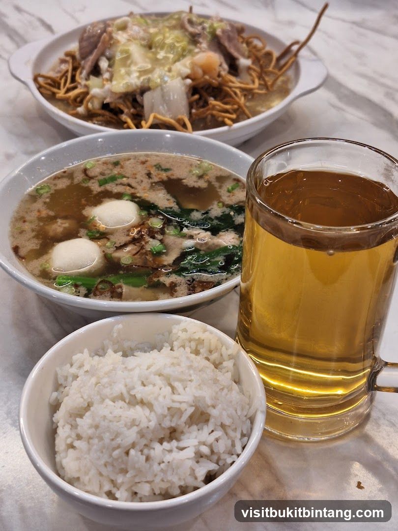 Asian Meal with Drink