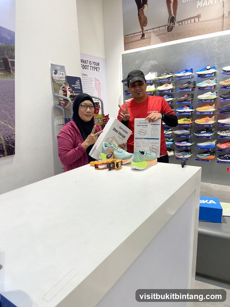Staff with Running Shoes and Shoe Storage