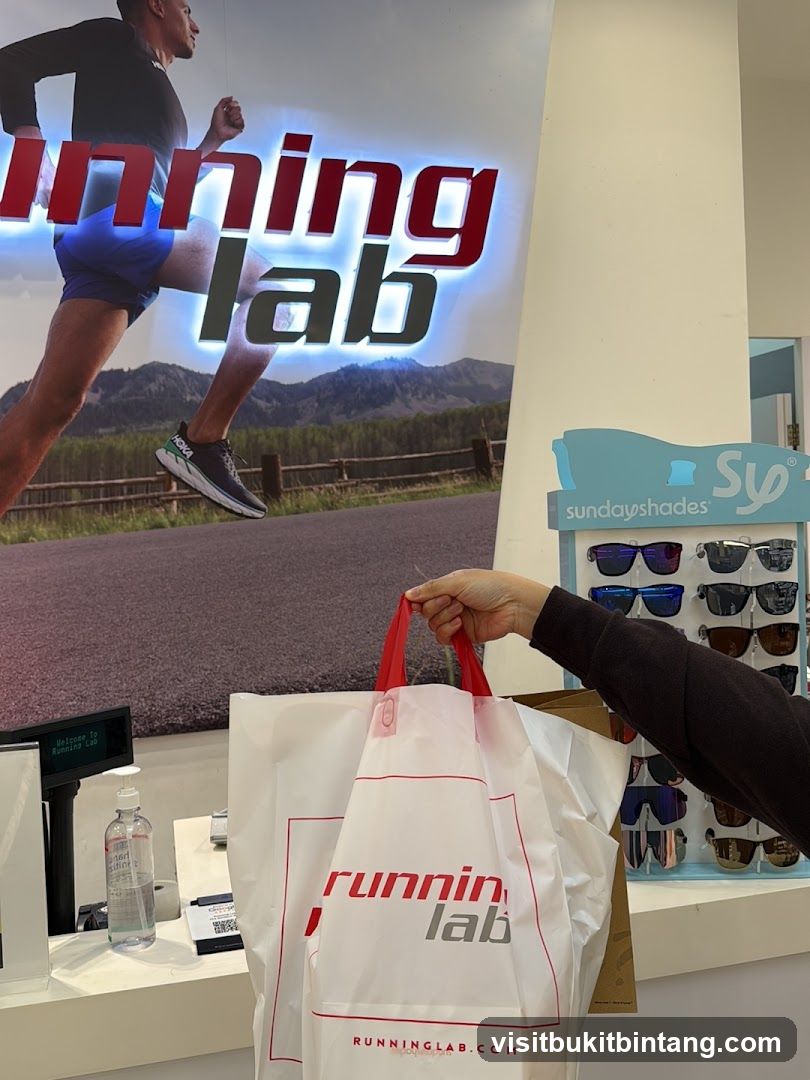 Shopping Bags and Sunglasses Display
