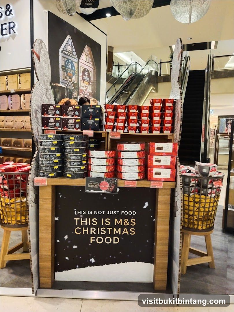 M&S Christmas Food Display