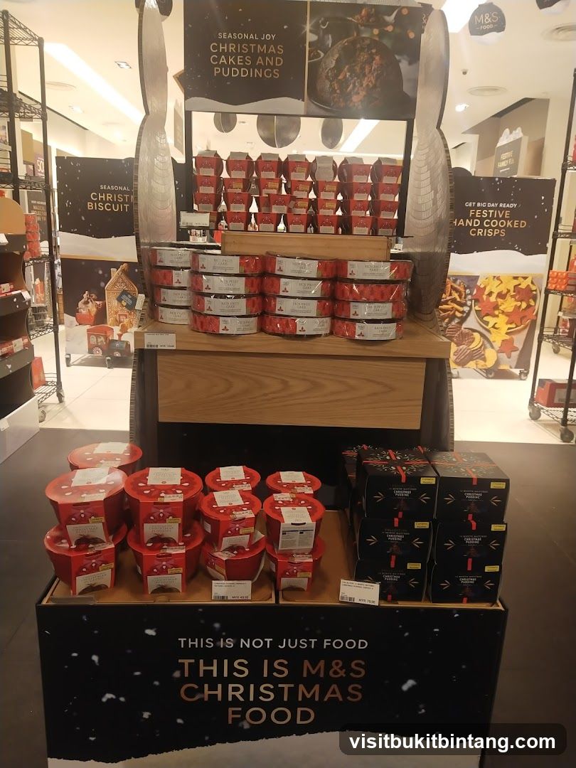 M&S Christmas Food Display