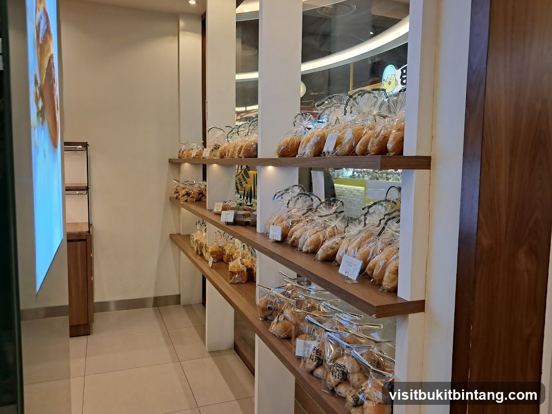 Bakery Interior with Shelves of Bread