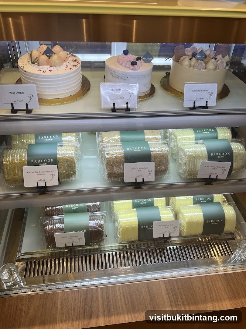 Cakes and Swiss Rolls Display