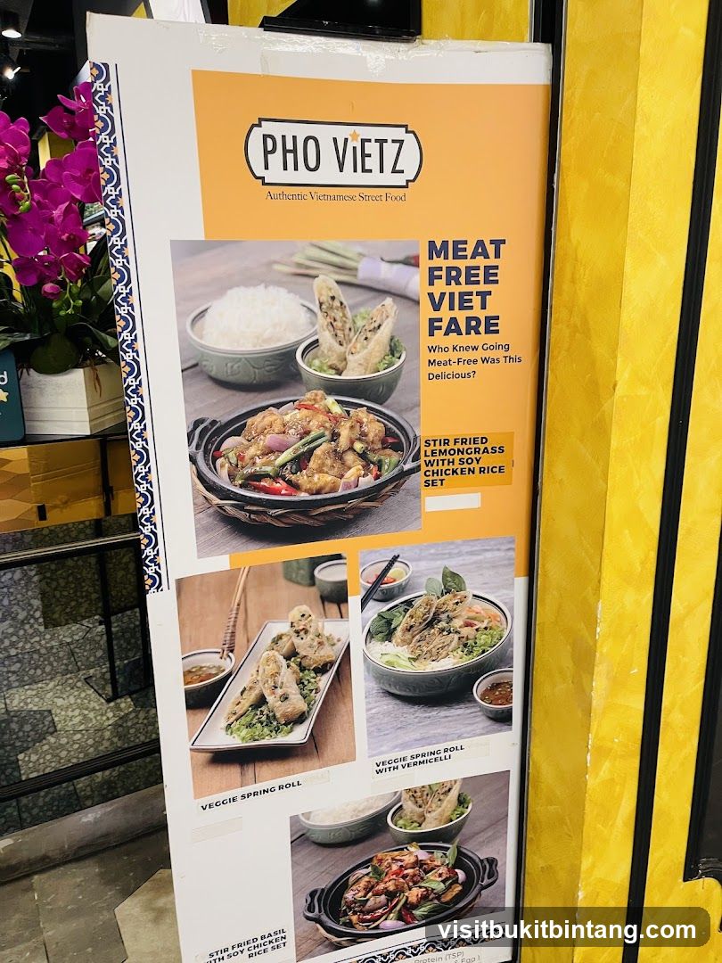 Pho Vietz Menu Board