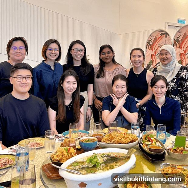 Group of people at a meal