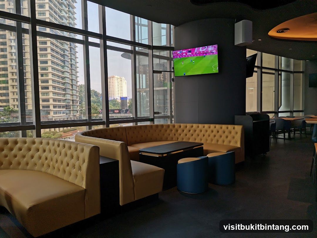 Modern Lounge Area with City View