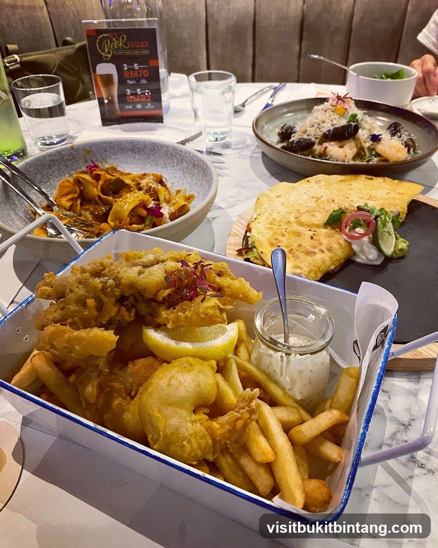 Table with various dishes
