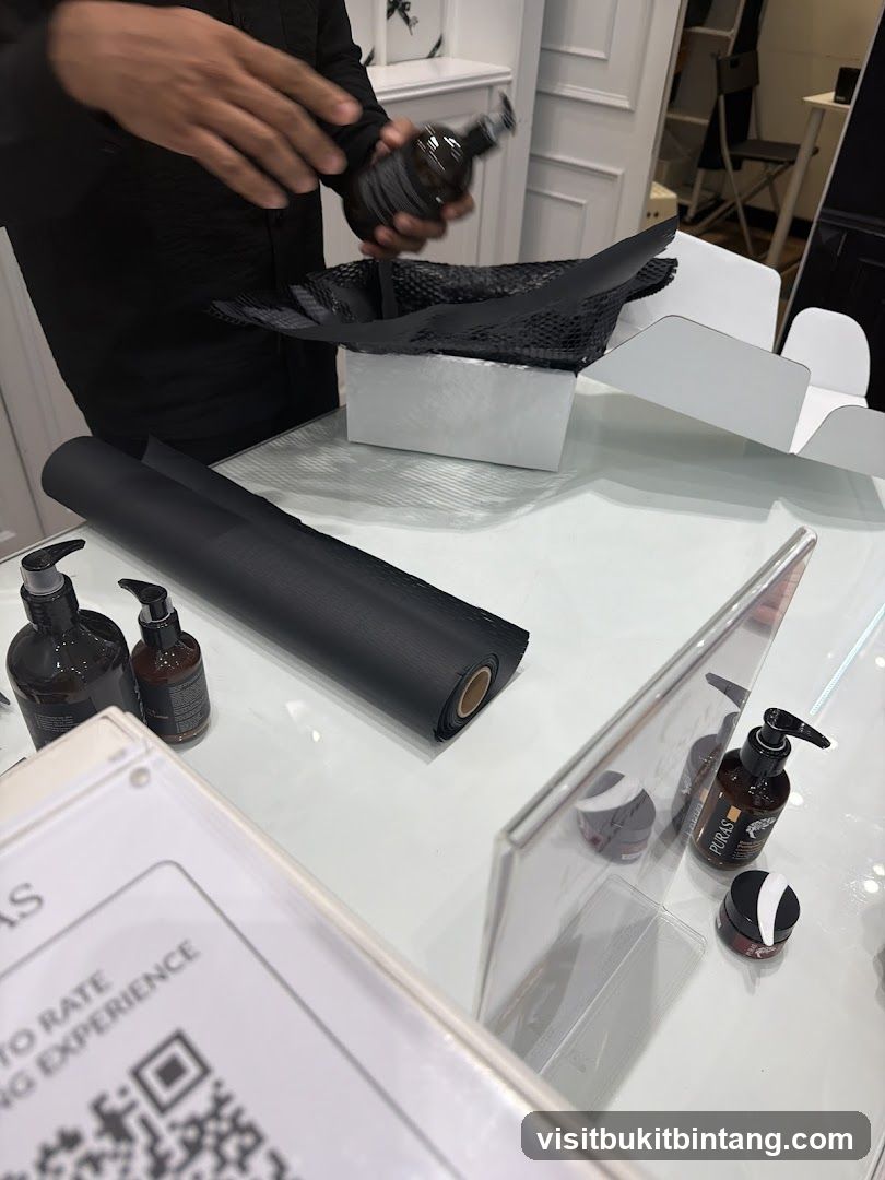 Product display with packaging