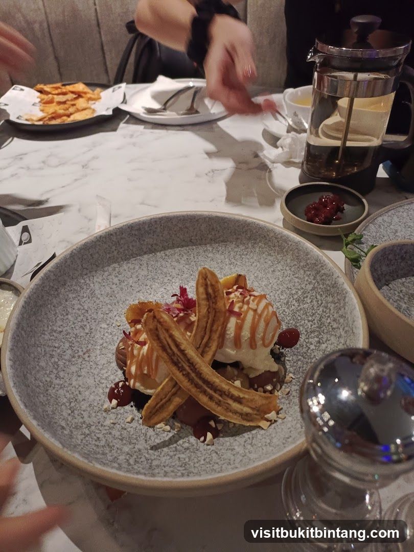 Dessert with Ice Cream and Bananas