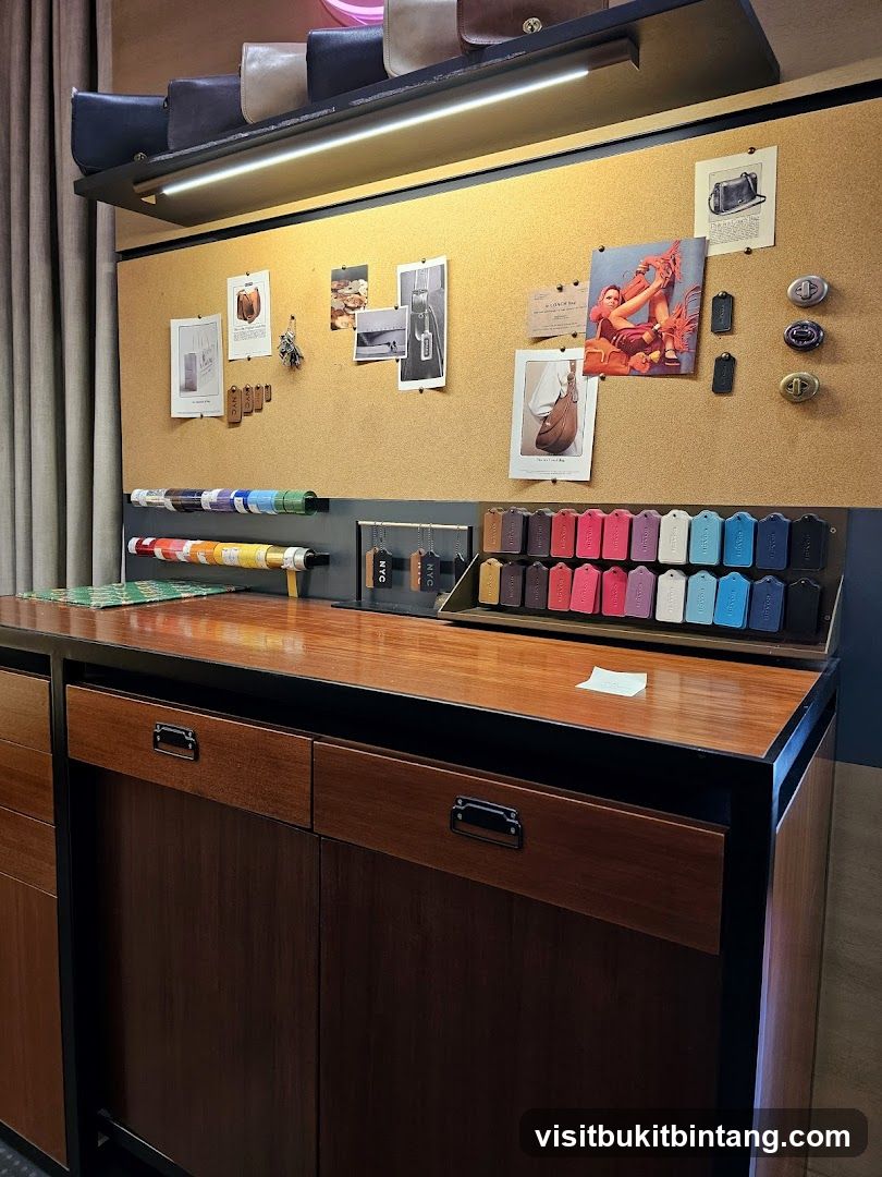 Display of Leather Goods and Accessories