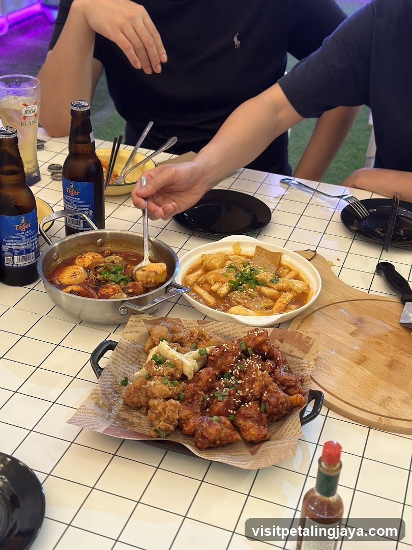 Korean-style meal at a casual dining spot