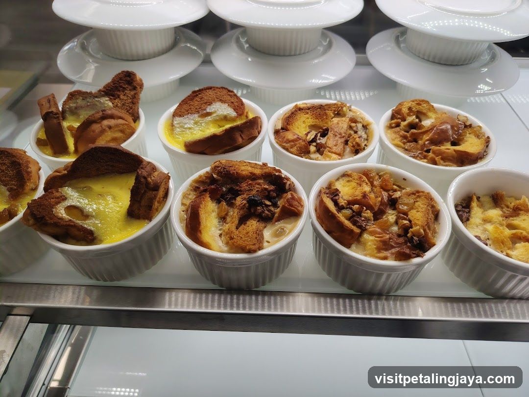 Baked Custard Desserts Display